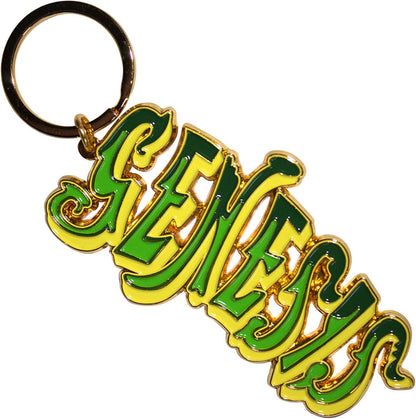 Rock Off officially Licensed Products Genesis Green Classic Logo keyring Keychain One Size