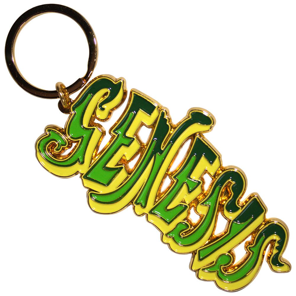 Rock Off officially Licensed Products Genesis Green Classic Logo keyring Keychain One Size