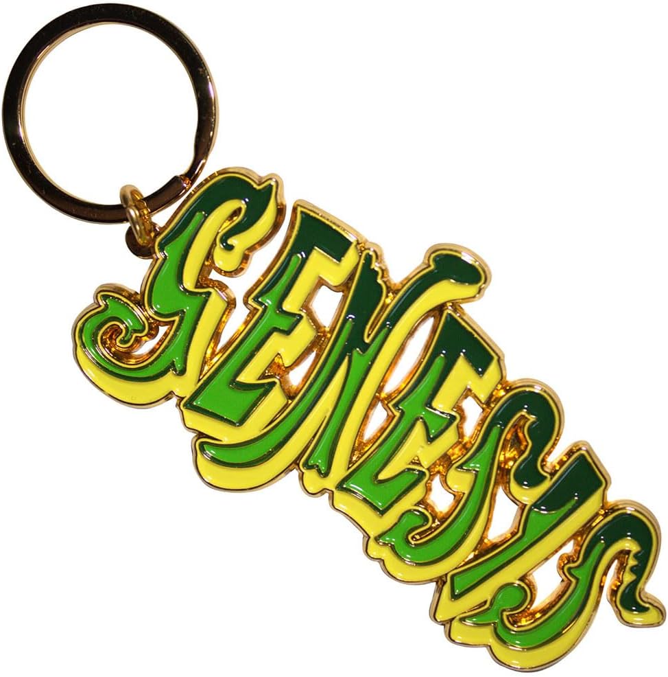 Rock Off officially Licensed Products Genesis Green Classic Logo keyring Keychain One Size