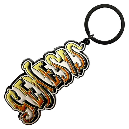 Rock Off officially Licensed Products Genesis Orange Classic Logo keyring Keychain One Size