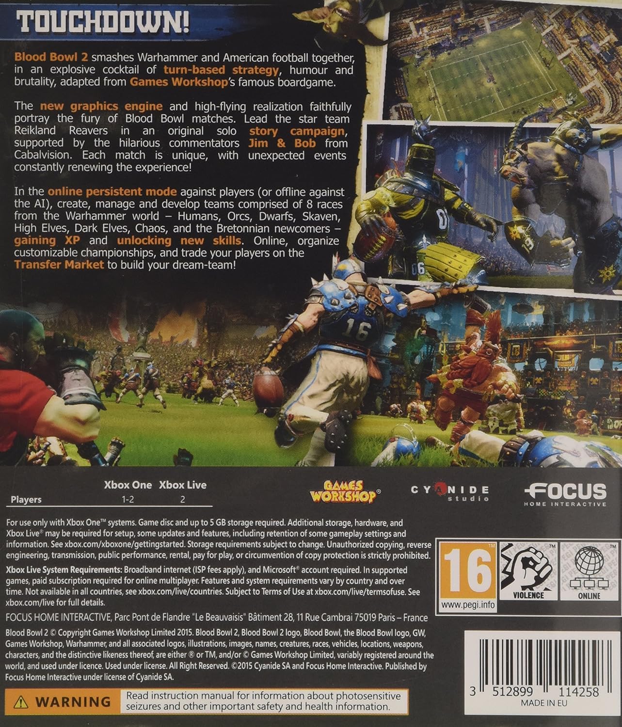 BLOOD BOWL 2 /XBOX ONE