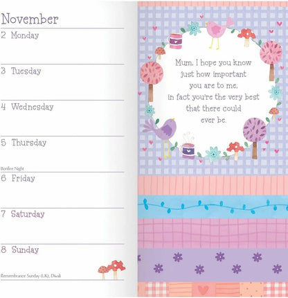 Carousel Worldwide, To My Mum 2026 Slim Diary Planner