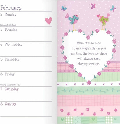 Carousel Worldwide, To My Mum 2026 Slim Diary Planner
