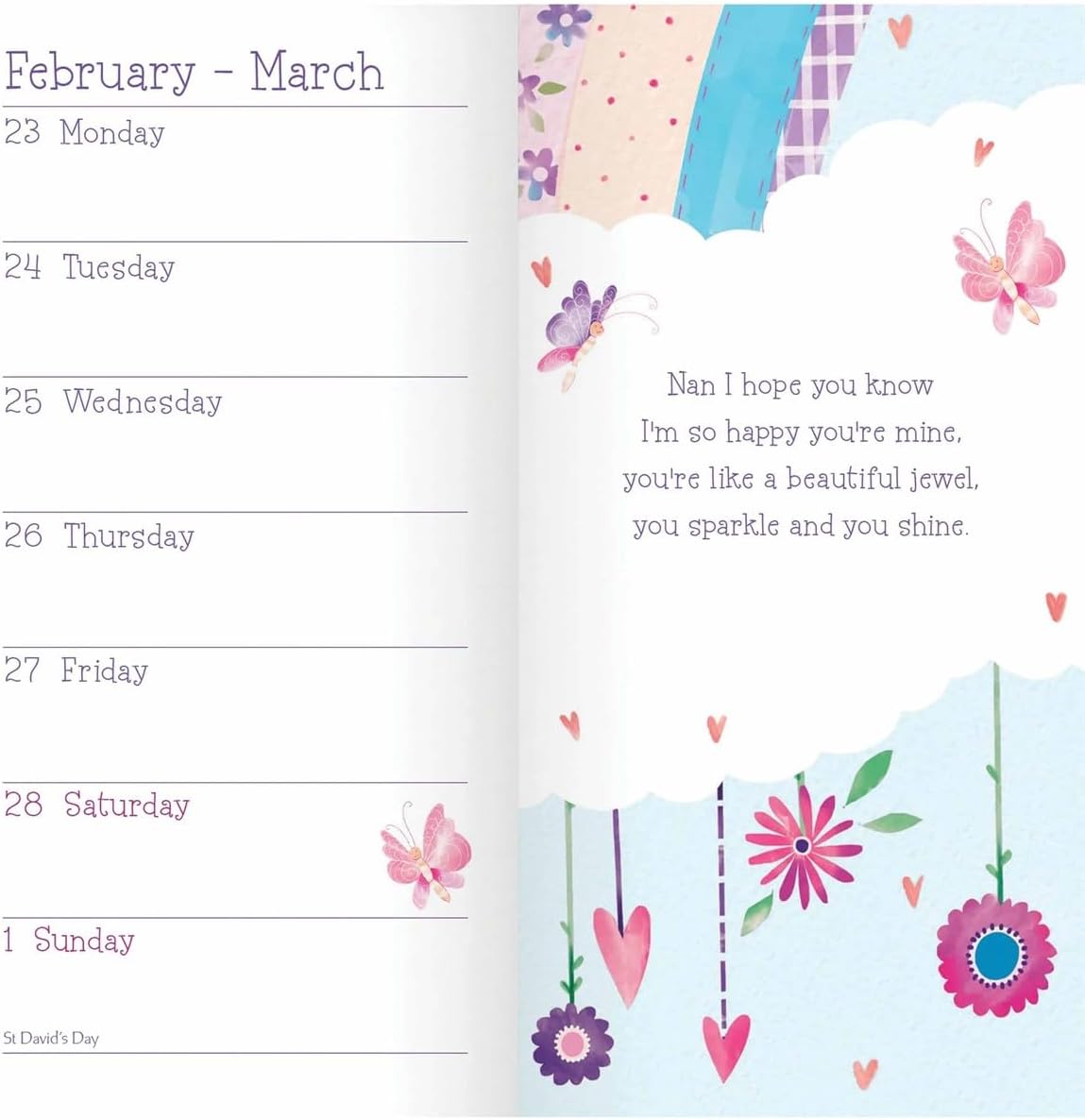 Carousel Worldwide, To My Nan 2026 Slim Diary Planner
