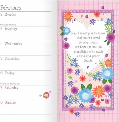 Carousel Worldwide, To My Nan 2026 Slim Diary Planner
