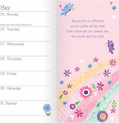 Carousel Worldwide, To My Nan 2026 Slim Diary Planner