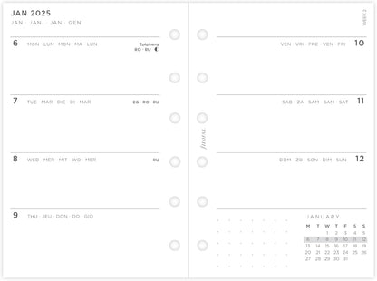Pocket Minimal week on two pages 2025