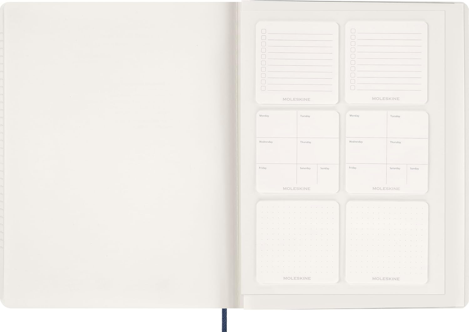Moleskine Essential Planner 2025-2026, 15-Month Vertical Weekly Agenda, With Daily Time Slots, Flexible Cover, Blue Color, XXL Size 23.5x28.14