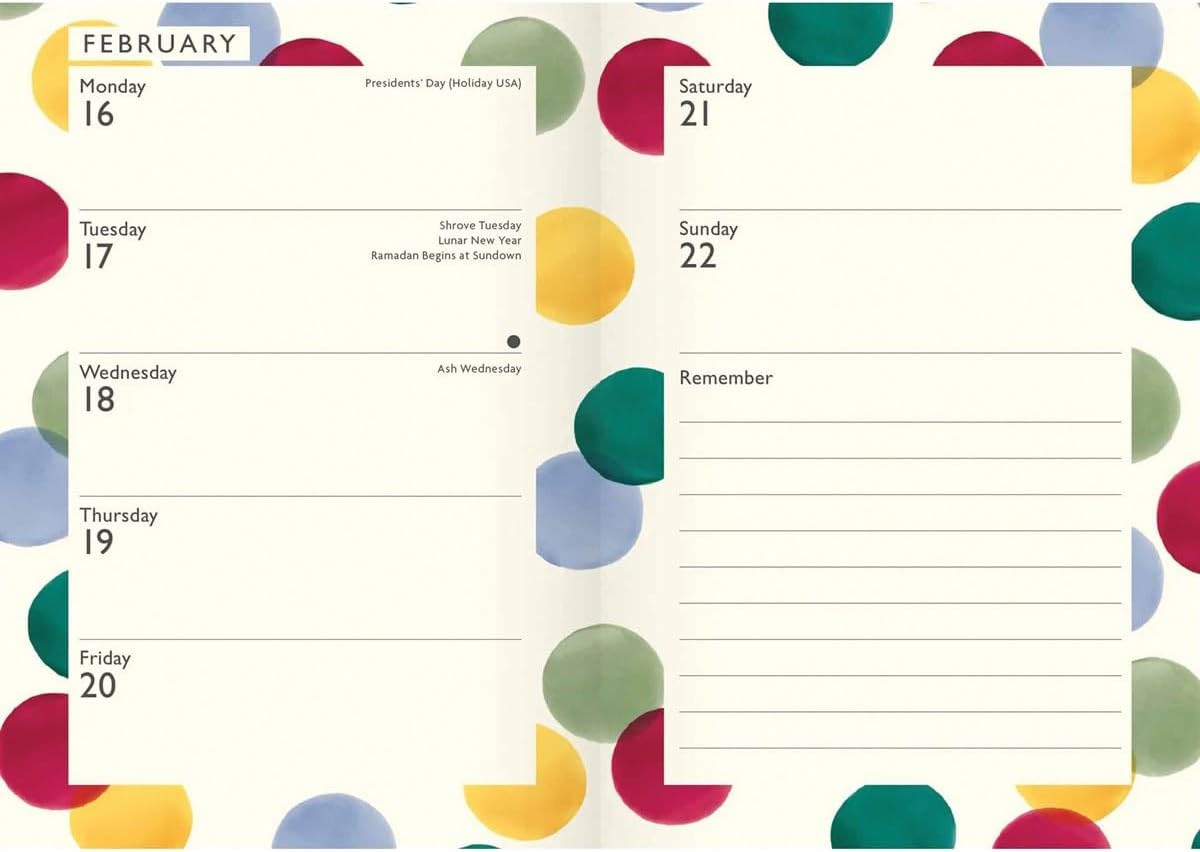 Carousel Worldwide, Emma Bridgewater Big Polka Dot 2026 A6 Diary Planner