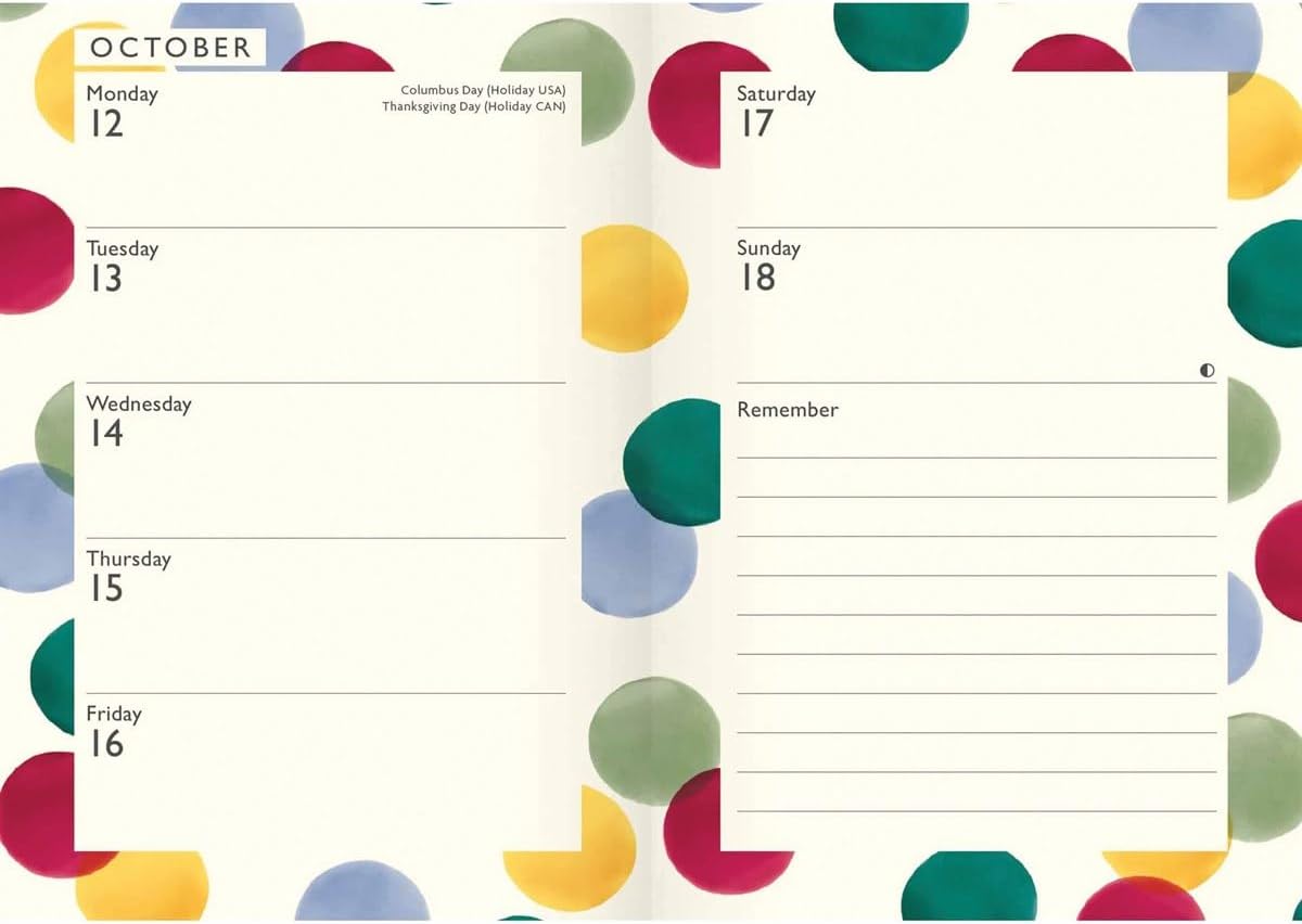 Carousel Worldwide, Emma Bridgewater Big Polka Dot 2026 A6 Diary Planner