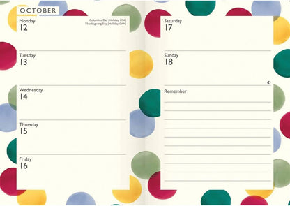 Carousel Worldwide, Emma Bridgewater Big Polka Dot 2026 A6 Diary Planner