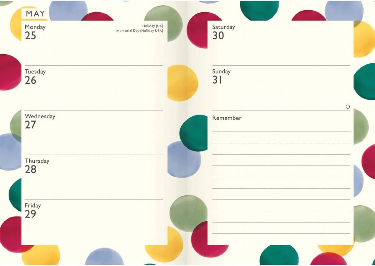 Carousel Worldwide, Emma Bridgewater Big Polka Dot 2026 A6 Diary Planner