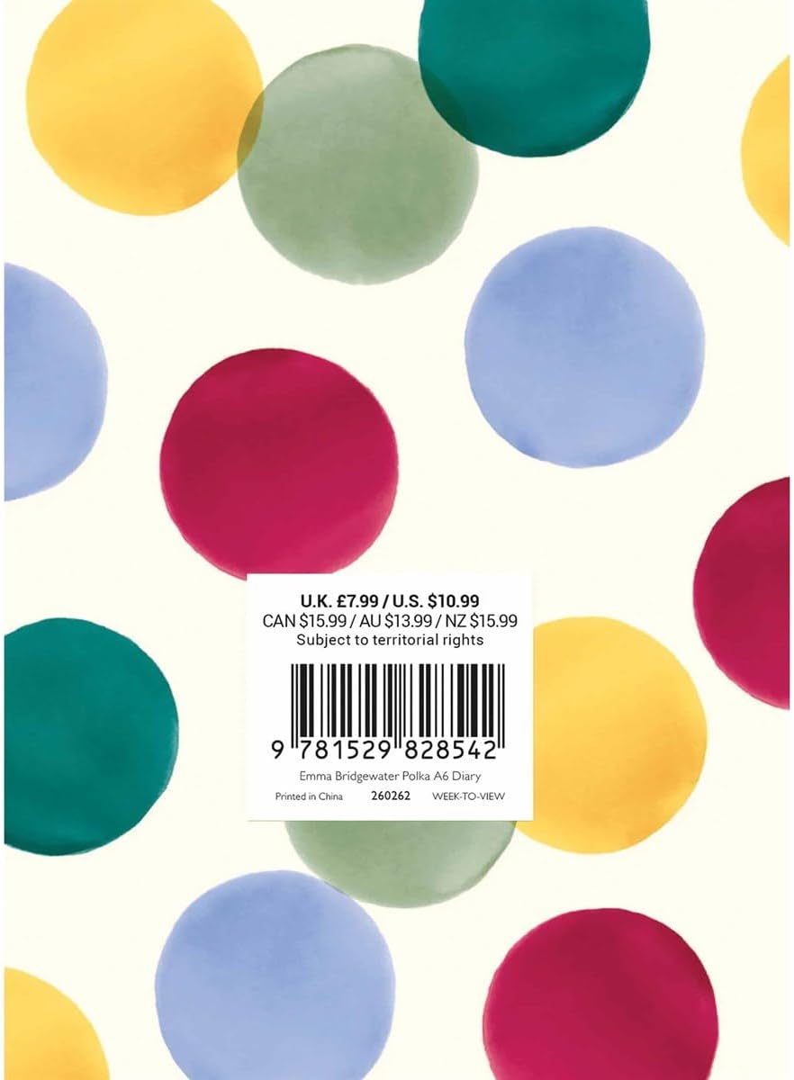 Carousel Worldwide, Emma Bridgewater Big Polka Dot 2026 A6 Diary Planner