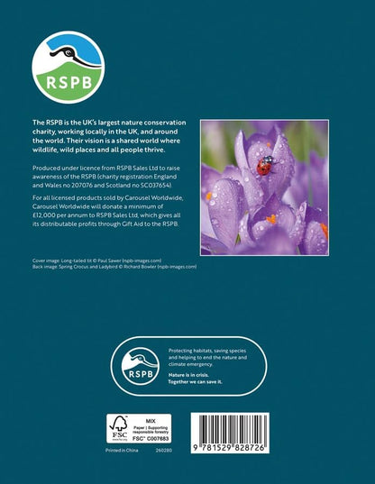 Carousel Worldwide RSPB 2026 Deluxe Wire-O Diary Planner – Weekly & Monthly Organiser with Wildlife Illustrations