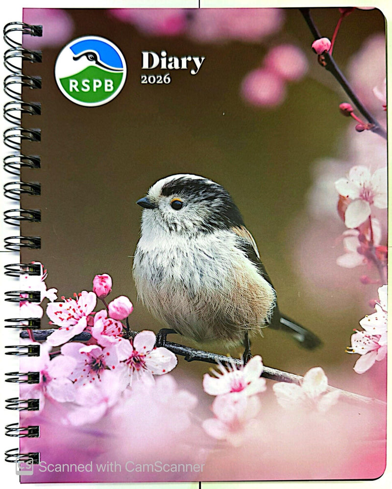 Carousel Worldwide RSPB 2026 Deluxe Wire-O Diary Planner – Weekly & Monthly Organiser with Wildlife Illustrations