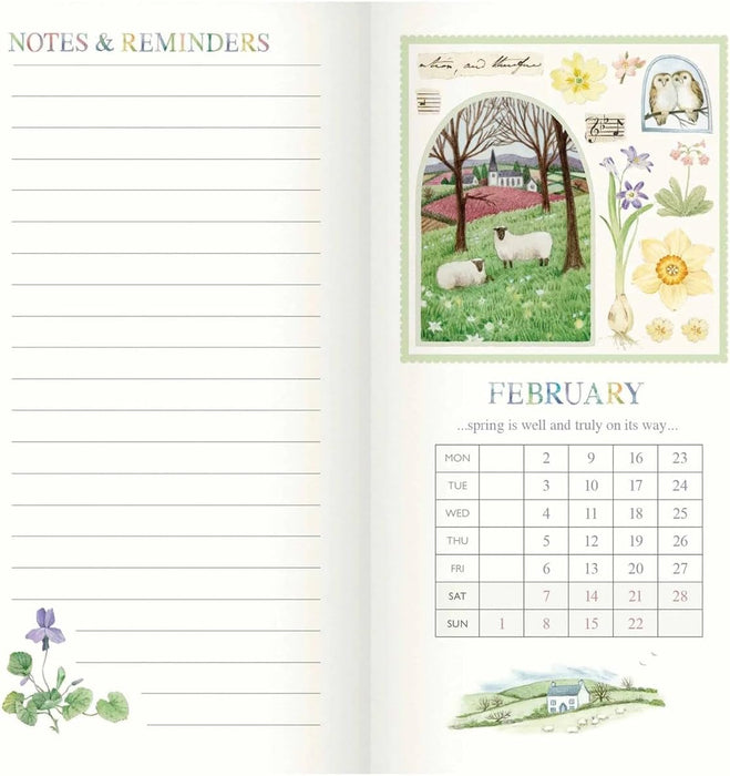 Carousel Worldwide, Garden Days 2026 Deluxe Slim Diary Planner