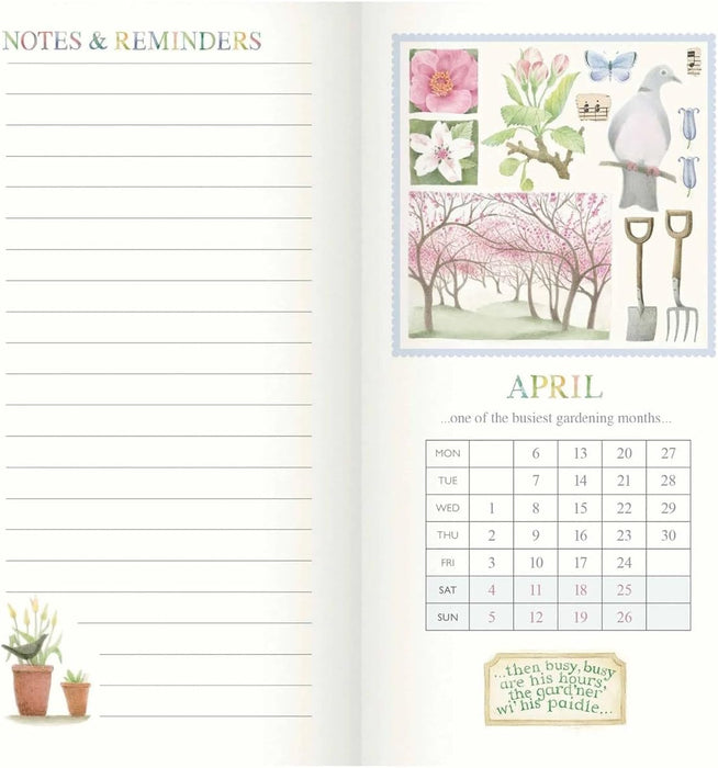Carousel Worldwide, Garden Days 2026 Deluxe Slim Diary Planner