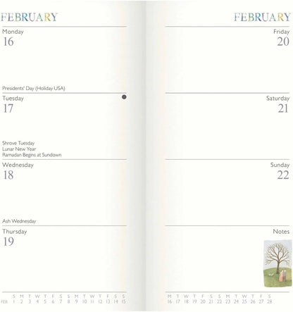 Carousel Worldwide, Garden Days 2026 Deluxe Slim Diary Planner