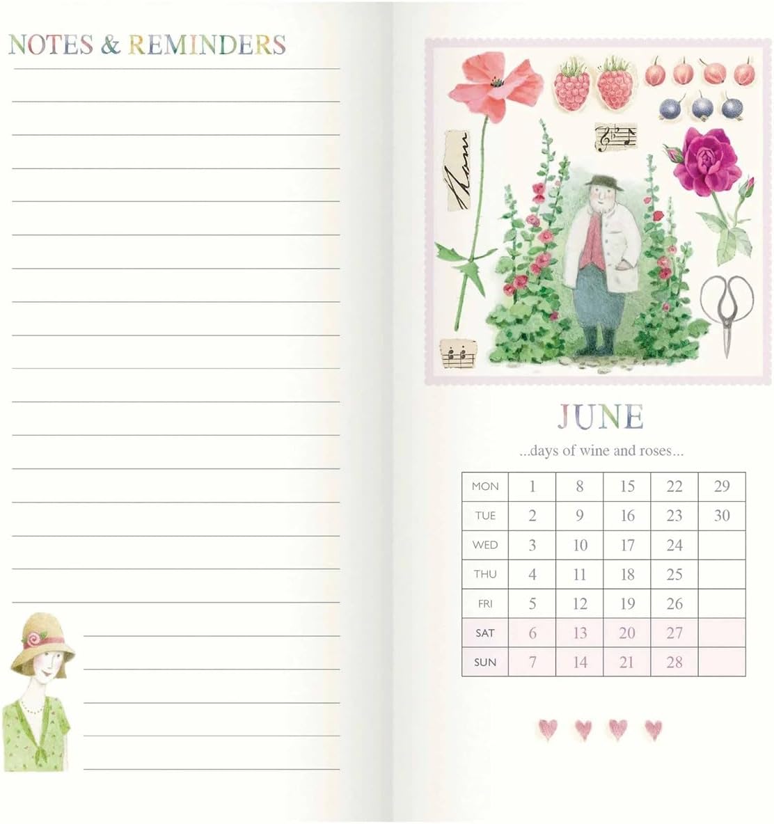 Carousel Worldwide, Garden Days 2026 Deluxe Slim Diary Planner