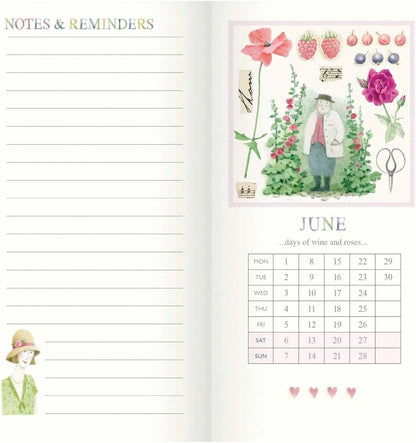 Carousel Worldwide, Garden Days 2026 Deluxe Slim Diary Planner