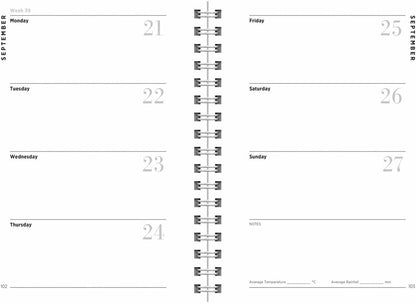 Carousel Worldwide, Sarah Raven's Grow Cook Eat in Art 2026 Deluxe Wire-o Diary Planner