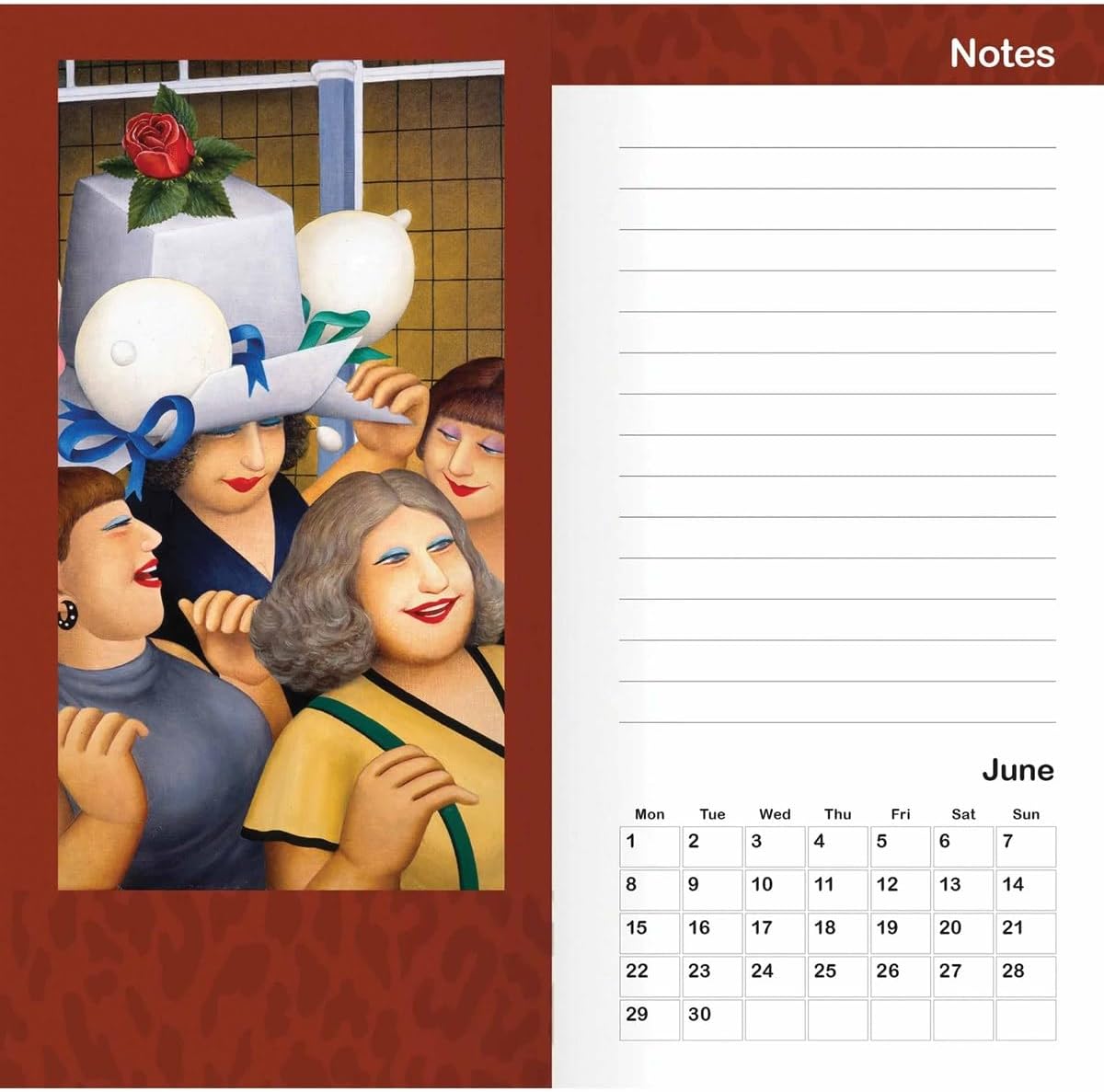Carousel Worldwide, Beryl Cook 2026 Deluxe Slim Diary Planner