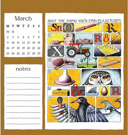 Carousel Worldwide, Simon Drew 2026 Easel Desk Calendar