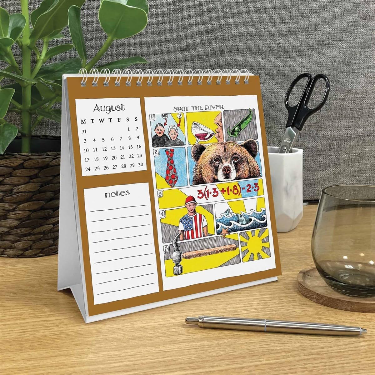 Carousel Worldwide, Simon Drew 2026 Easel Desk Calendar