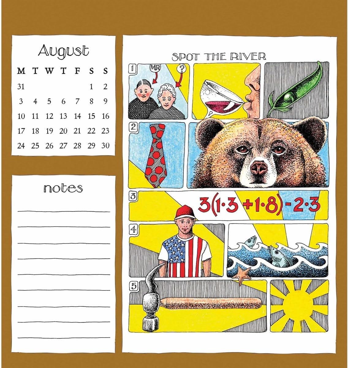 Carousel Worldwide, Simon Drew 2026 Easel Desk Calendar