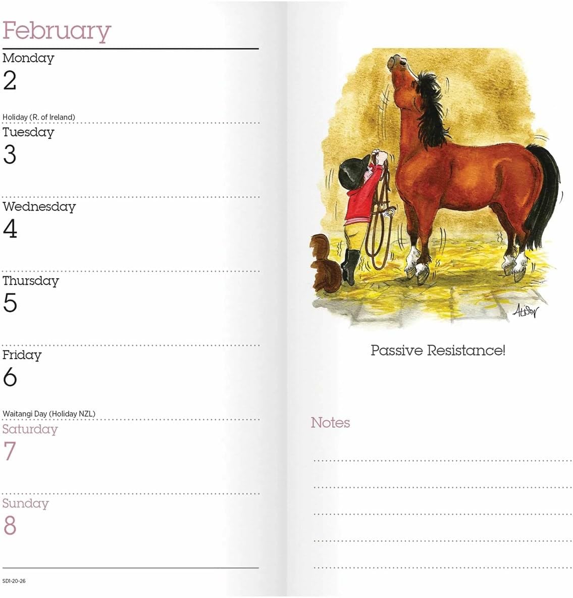 Carousel Worldwide, Alison's Animals 2026 Slim Diary Planner