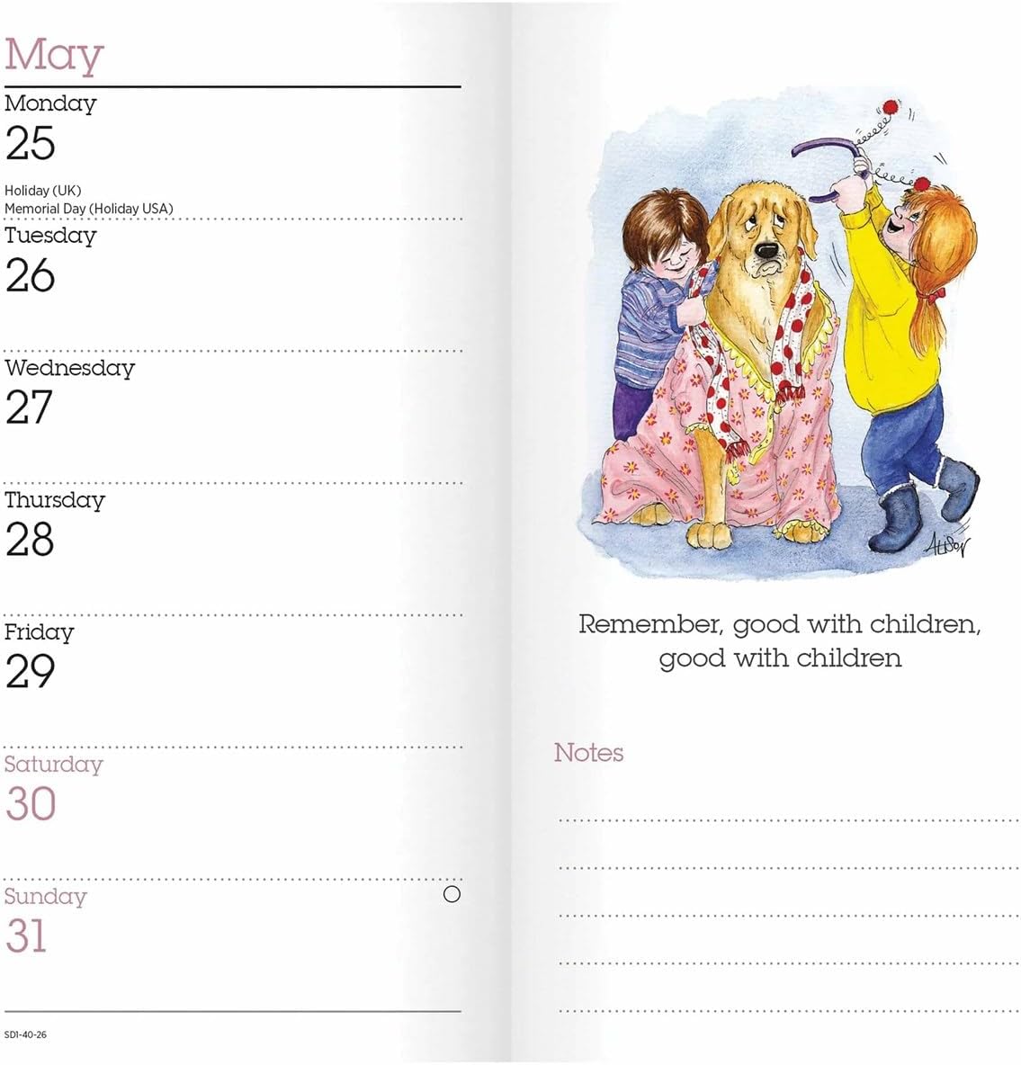 Carousel Worldwide, Alison's Animals 2026 Slim Diary Planner