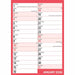 Carousel Worldwide, Red & Black Monthly Engagement Portrait 2026 A4 Wall Calendar