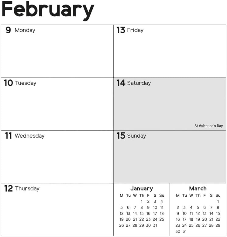 Carousel Worldwide, Essential Week-to-view 2026 Easel Desk Calendar