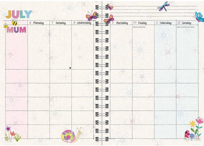 Mum's Fabric A5 Planner Diary 2025-2026