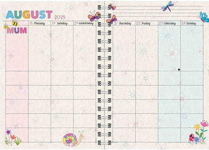 Mum's Fabric A5 Planner Diary 2025-2026