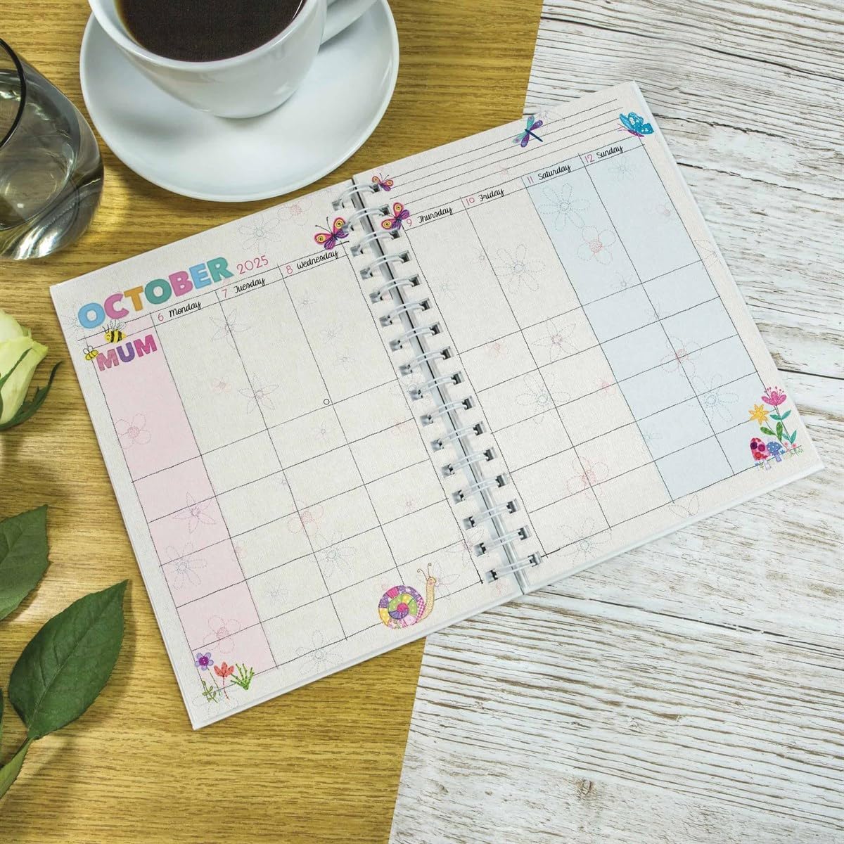 Mum's Fabric A5 Planner Diary 2025-2026