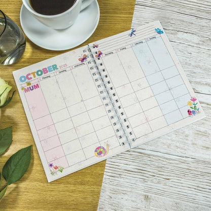 Mum's Fabric A5 Planner Diary 2025-2026
