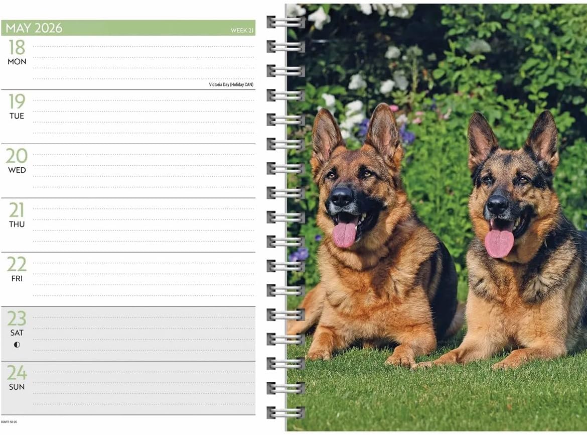 Carousel Worldwide, German Shepherds 2026 A5 Diary