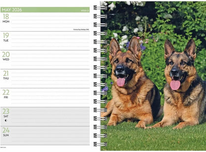 Carousel Worldwide, German Shepherds 2026 A5 Diary