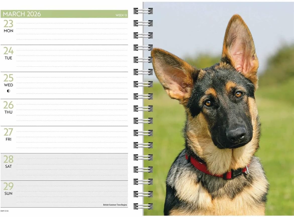 Carousel Worldwide, German Shepherds 2026 A5 Diary