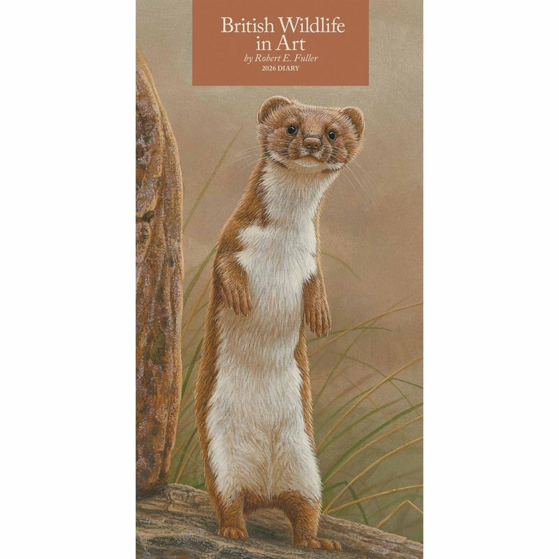 Carousel Worldwide British Wildlife in Art 2026 Slim Diary Planner – Week-to-View Pocket Diary, Illustrated Wildlife Cover, Organiser for Handbag or Jacket Pocket