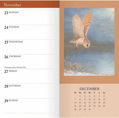 Carousel Worldwide British Wildlife in Art 2026 Slim Diary Planner – Week-to-View Pocket Diary, Illustrated Wildlife Cover, Organiser for Handbag or Jacket Pocket