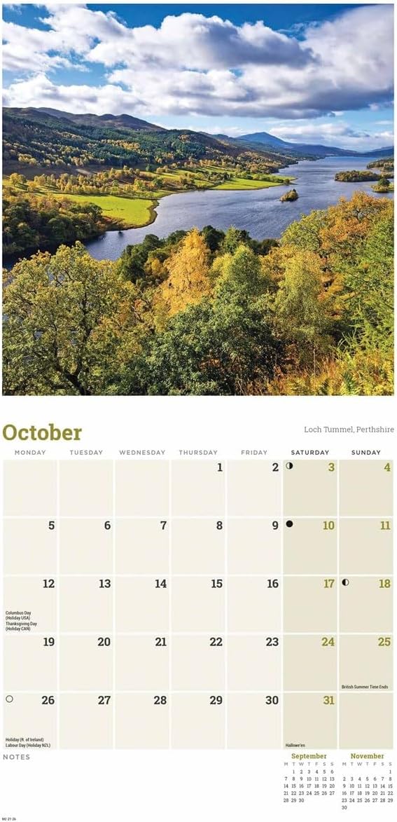 Carousel Worldwide, Scotland 2026 Mini Wall Calendar
