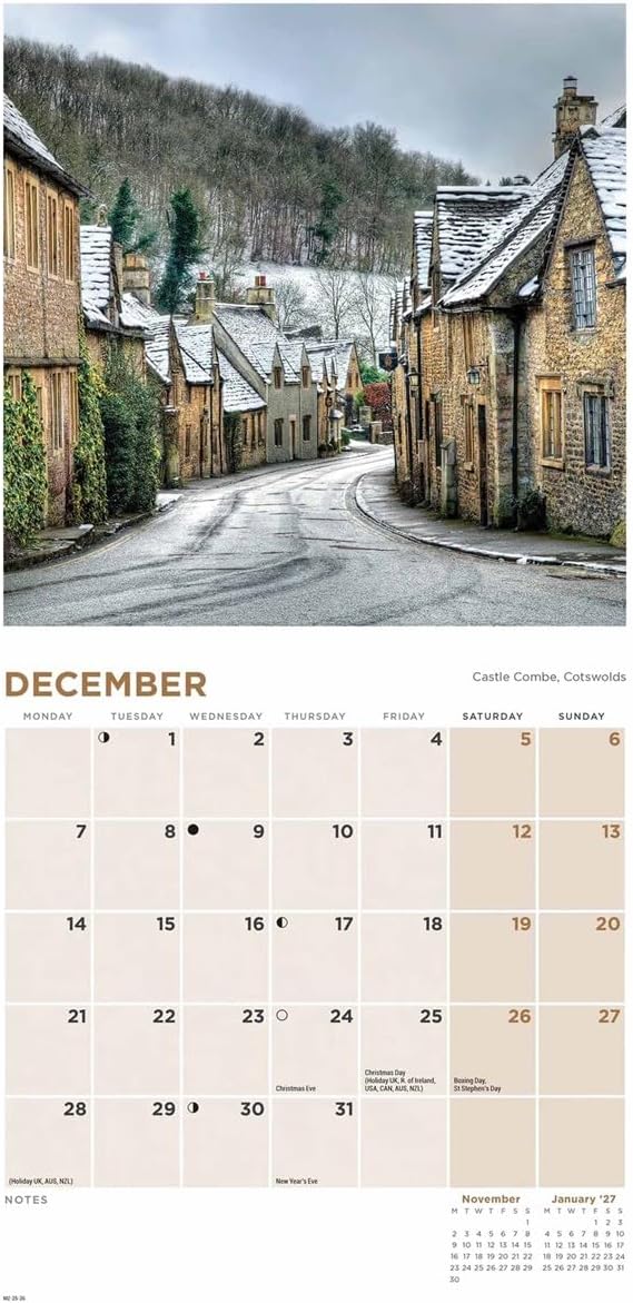 Carousel Worldwide, Britain 2026 Mini Wall Calendar