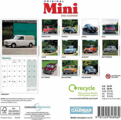 Carousel Worldwide, Mini Original 2026 Mini Wall Calendar