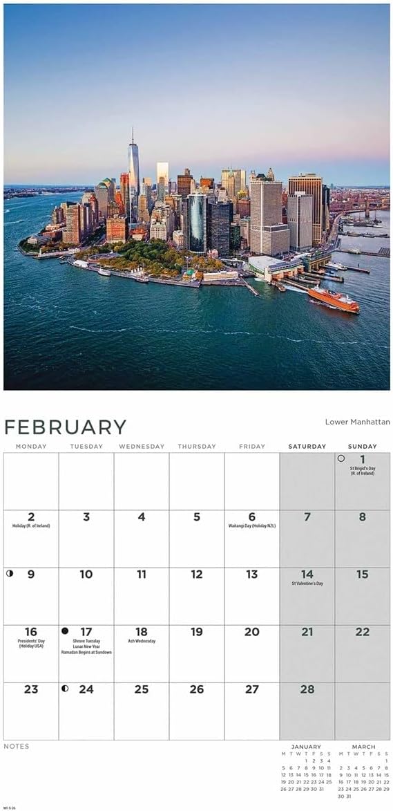 Carousel Worldwide, New York 2026 Mini Wall Calendar