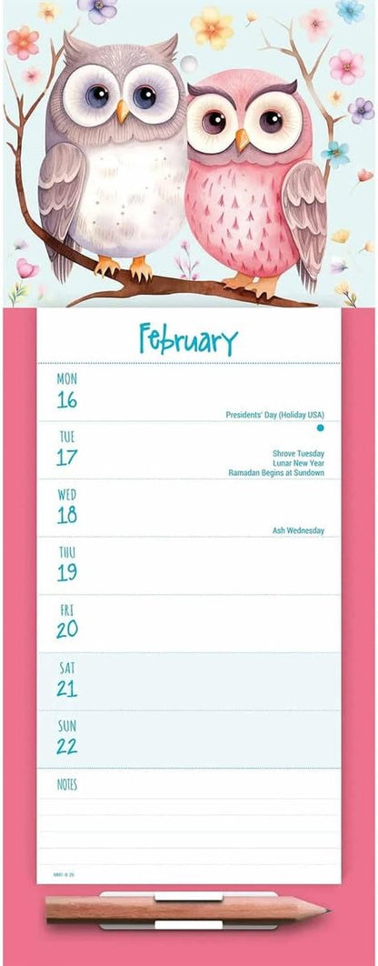 Carousel Worldwide, Twit Twoo 2026 Week-To-View Magnetic Calendar