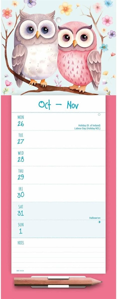 Carousel Worldwide, Twit Twoo 2026 Week-To-View Magnetic Calendar