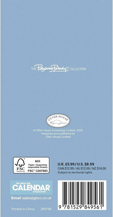 Carousel Worldwide Garden Birds by Pollyanna Pickering 2026 Slim Diary Planner – Week-to-View Pocket Diary, Illustrated Bird Cover, Organiser for Handbag or Jacket Pocket