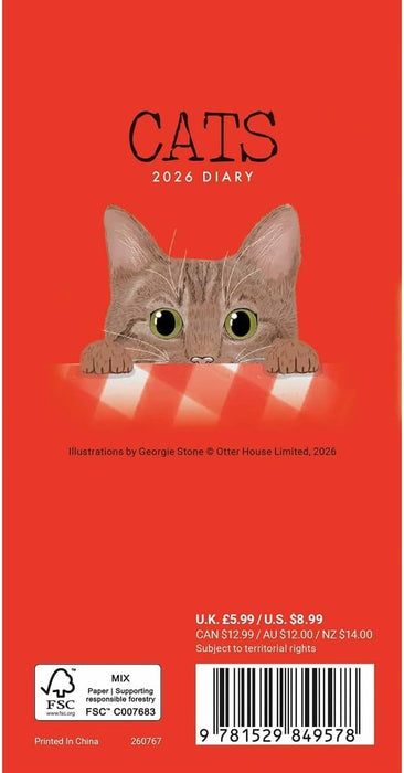 Carousel Worldwide, Cats 2026 Slim Diary Planner